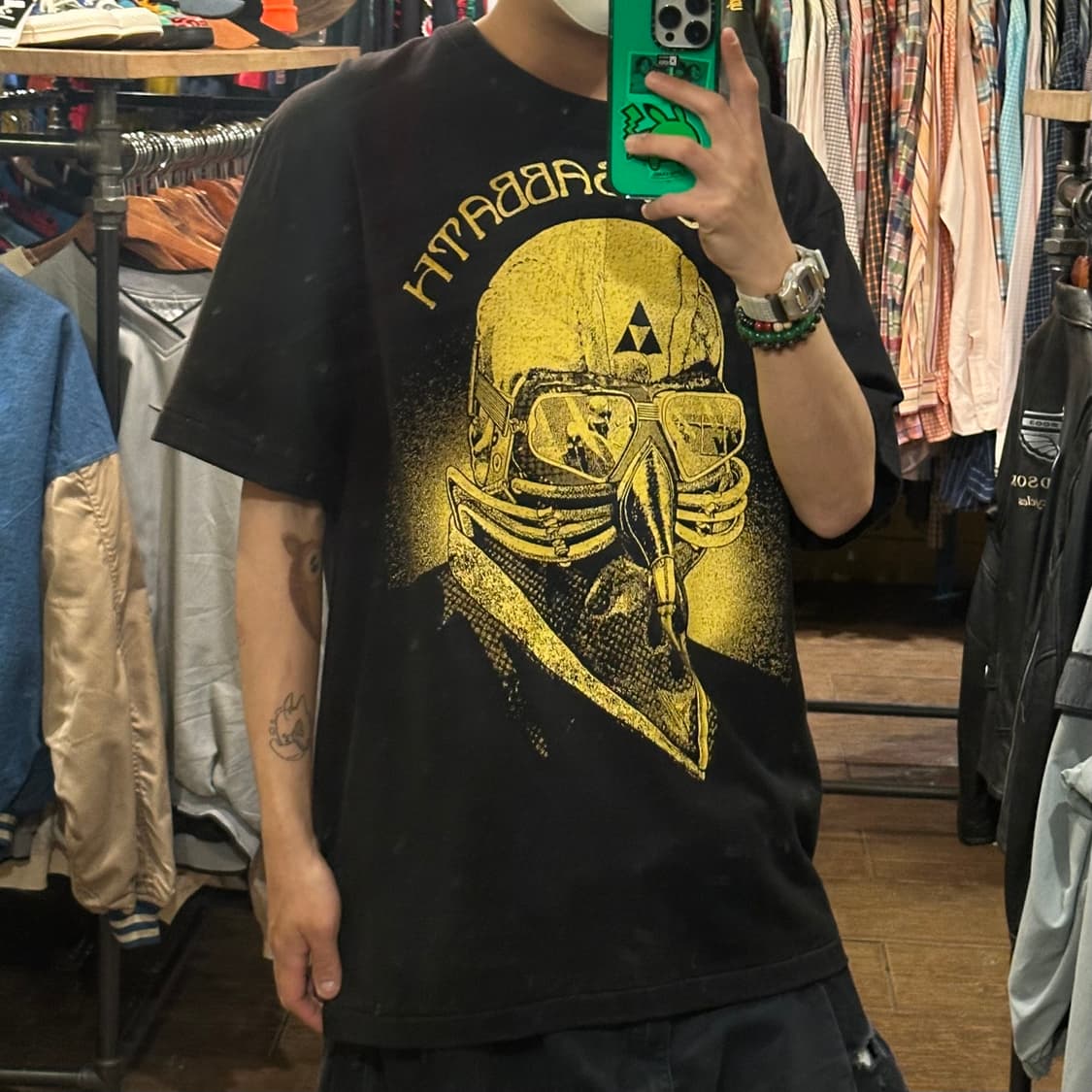 [HI] 빈티지 락 반팔티 블랙 상품이미지4