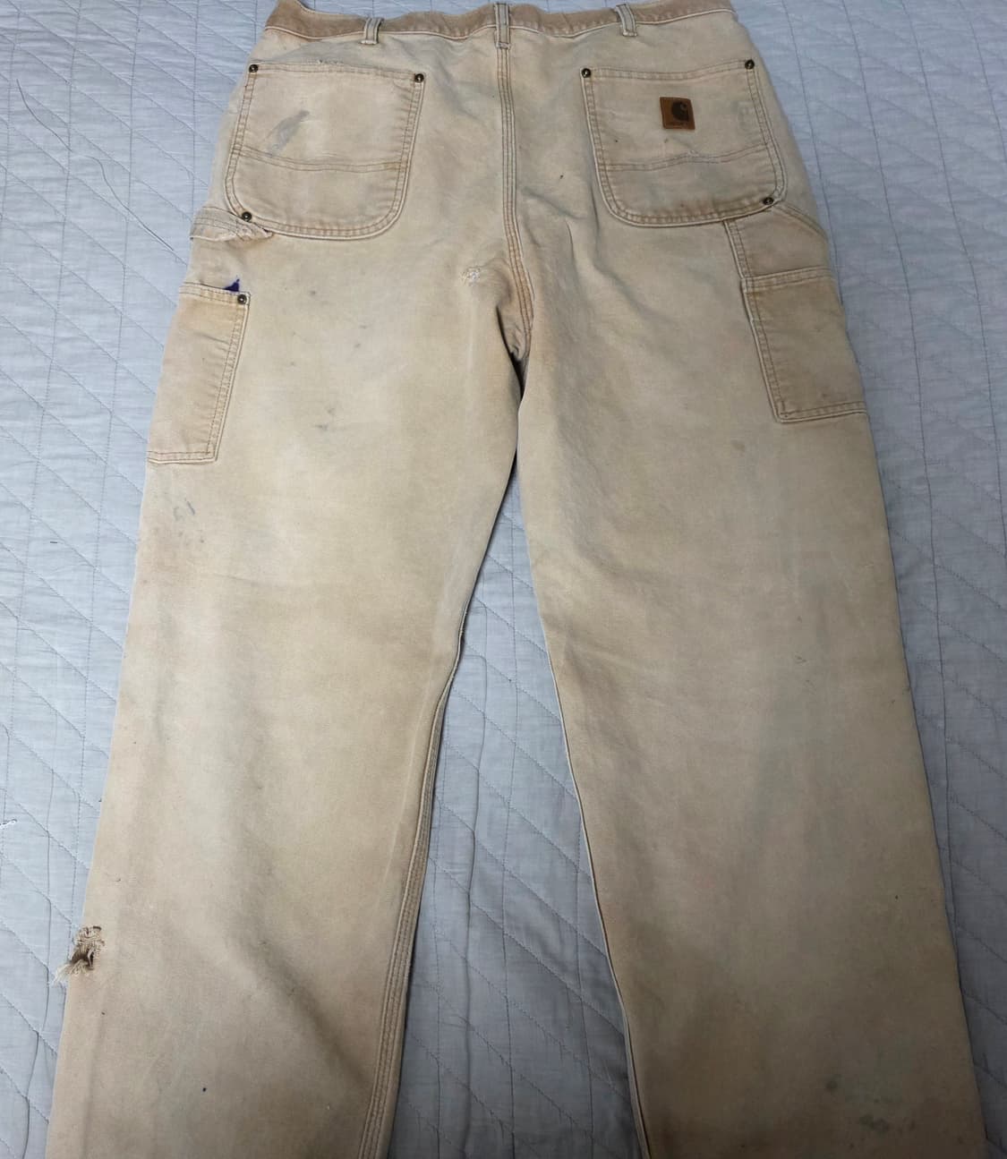 [36X34] 칼하트 더블니 B136 BRN 워크팬츠 트래쉬드 T-4 상품이미지5