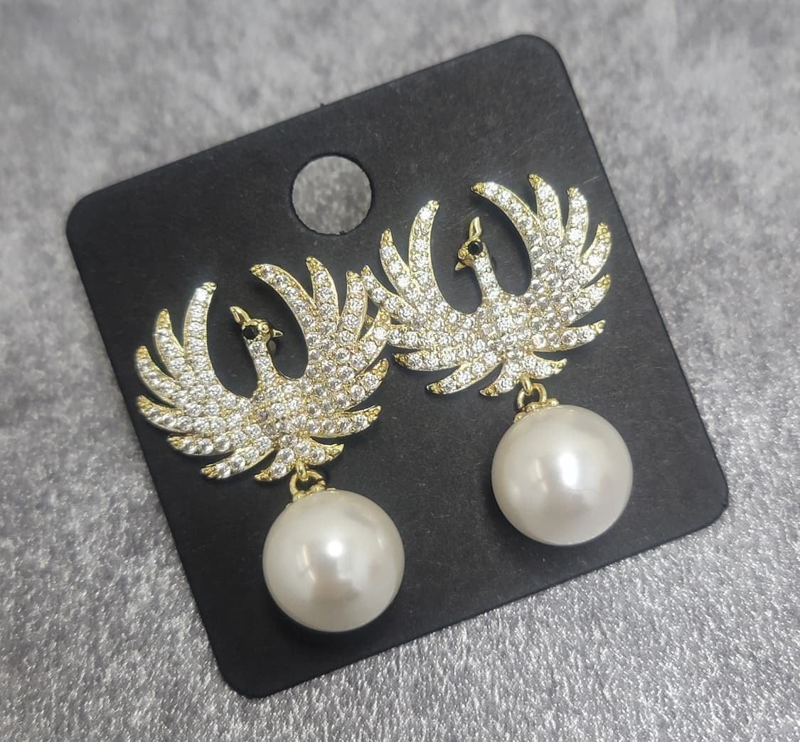 pave pearl earrings 상품이미지5
