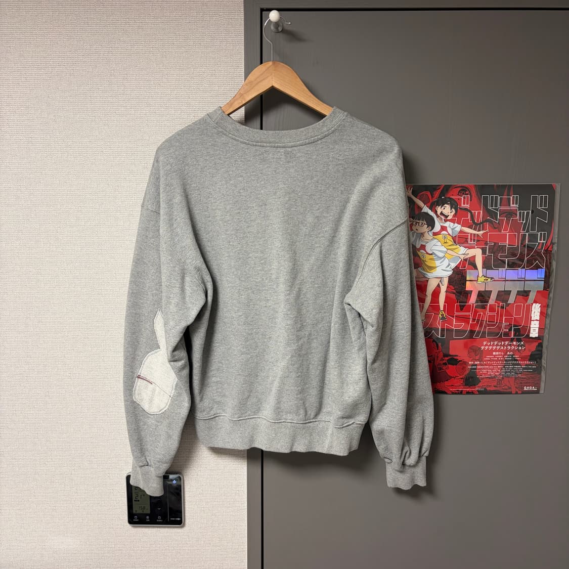 카락터 Crumple sweatshirt / Melange gray 상품이미지6