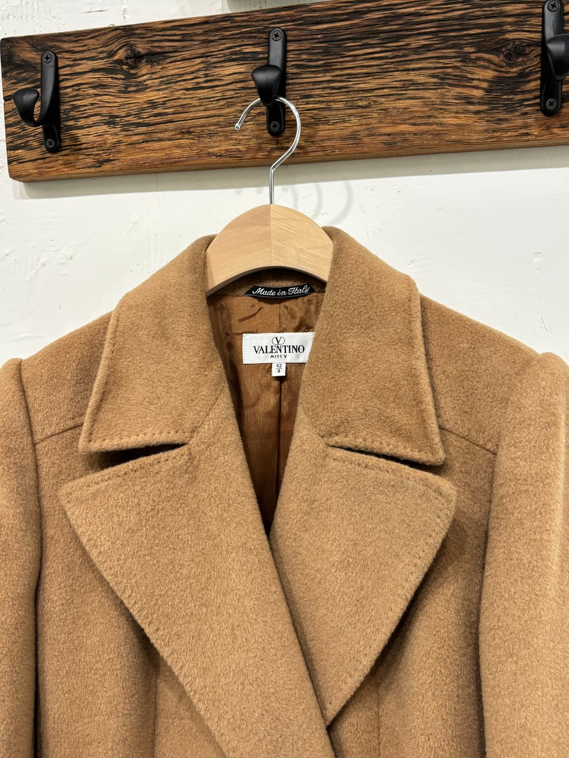 Valentino 발렌티노 캐시미어 울 베이지 카멜 더블 코트 상품이미지8