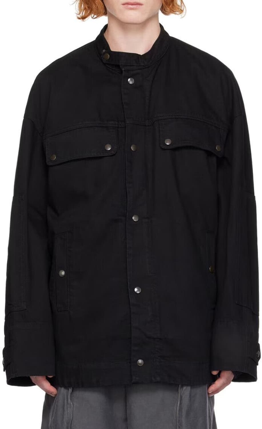 [L] 드리스 반 노튼 비스킨 바이커 자켓 상품이미지4