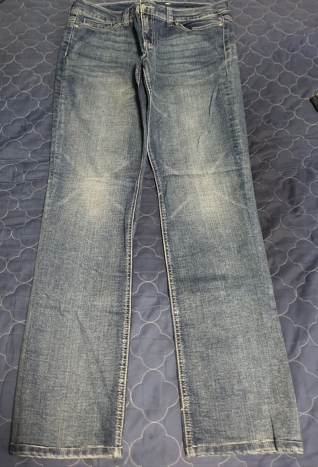 (빈티지) 세븐진 슬림 스트레이트 워싱 스트레치 데님팬츠 인디고 (32) 상품이미지1