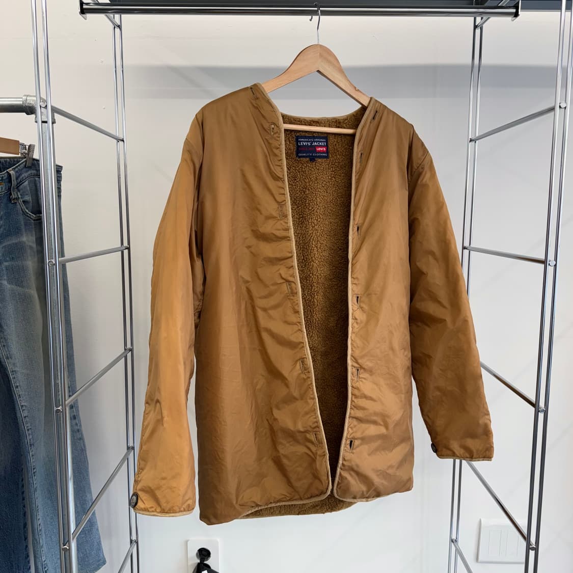 90s 리바이스 브라운 피쉬테일 파카 made in ITALY (L)   상품이미지5