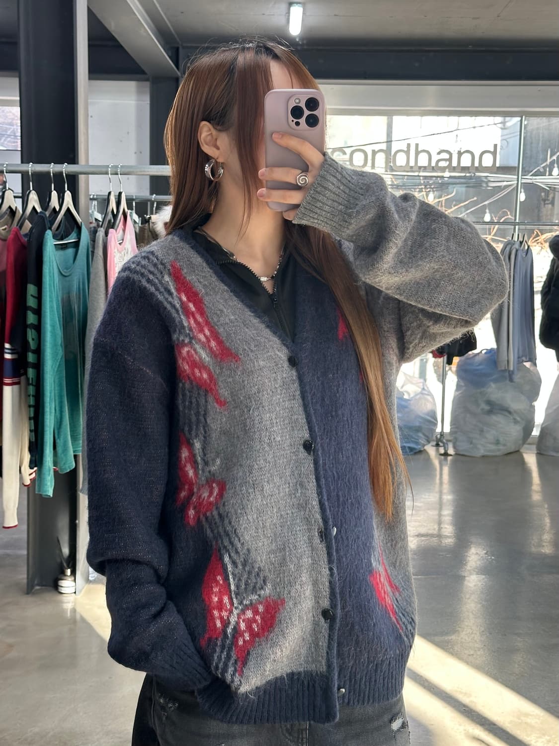 니들스 빠삐용 버터플라이 모헤어 가디건 상품이미지1