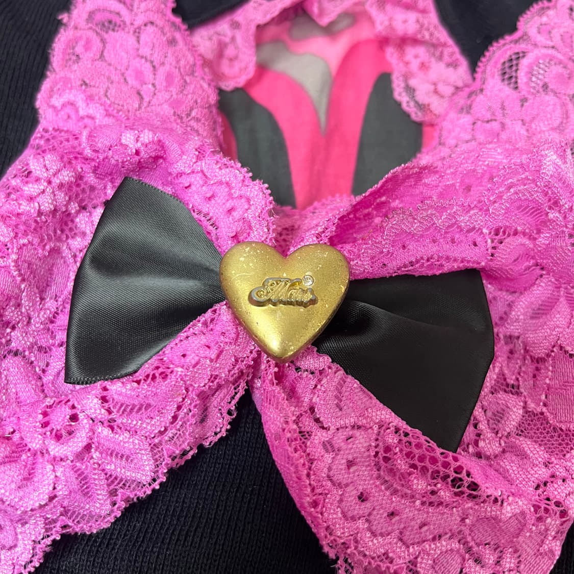 MA*RS마즈 아게하 블랙핑크 프릴레이스 리본 탑 히메 오네갸루 핀터대장 상품이미지3