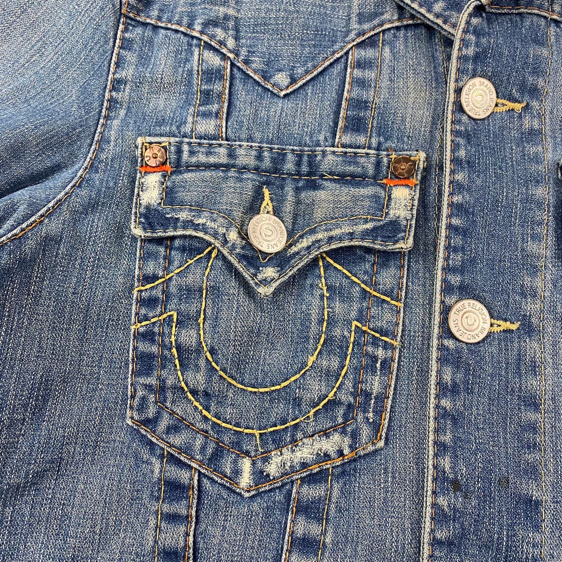 트루릴리전 스티치 포켓 데님 트러커 자켓 (100) 상품이미지3