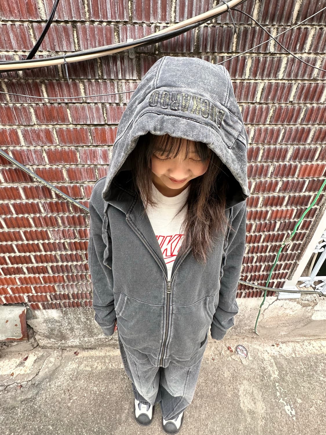 나이키 리버시블 바막 나이키 맨투맨 버카루 후집 흑청 팬츠 코디세트 상품이미지6