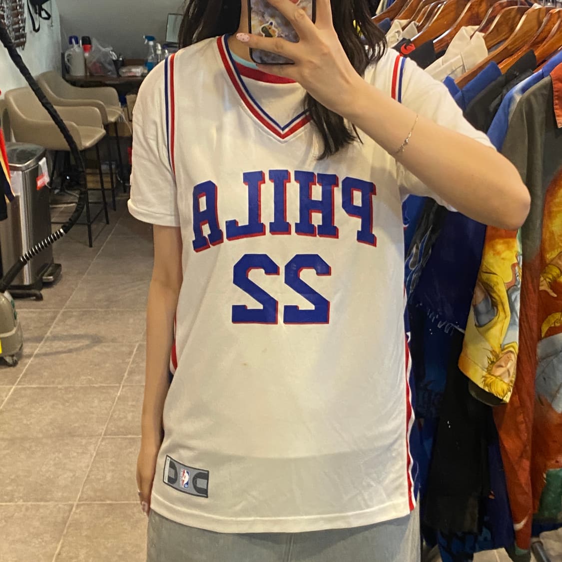 [NO.9] NBA philadelphia THYBULLE 화이트 져지  상품이미지1