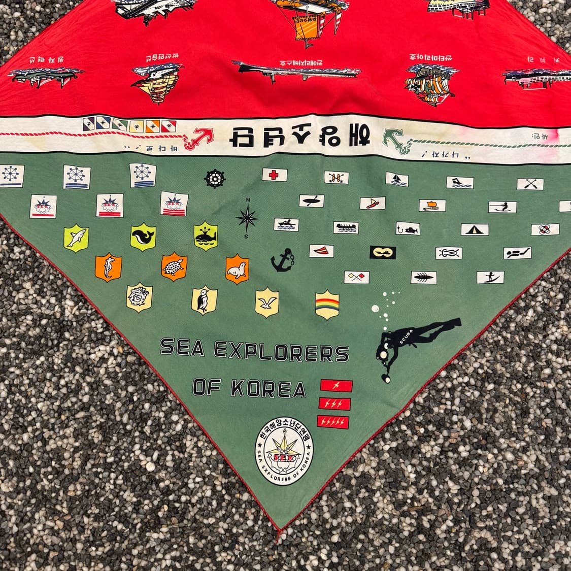 80s 해양소년단 빈티지 반다나 (54x52cm)   상품이미지3
