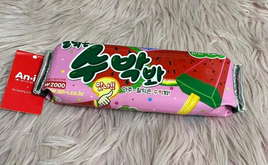 고전 수박바 아이스크림 패러디 디저트 갸루 필통 파우치 단종 고전문구 상품이미지2