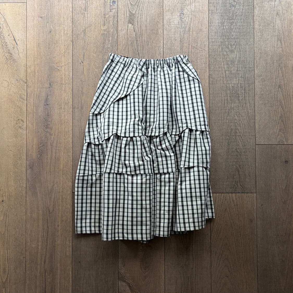 Layered Gingham Check Volume Skirt 상품이미지7