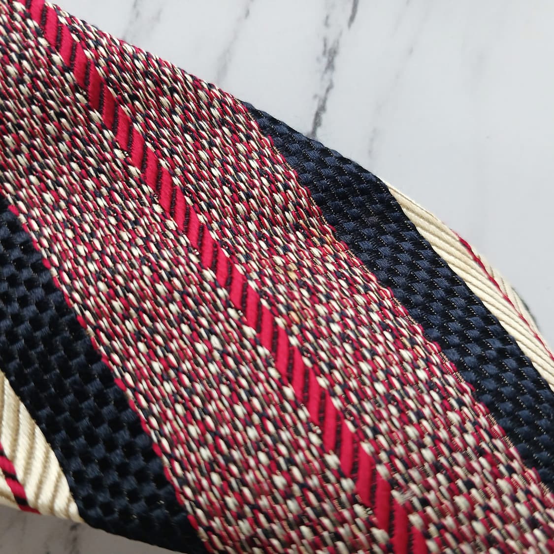 지방시 실크 브라운 스트라이프 넥타이 9.9cm B등급 E857
 상품이미지6