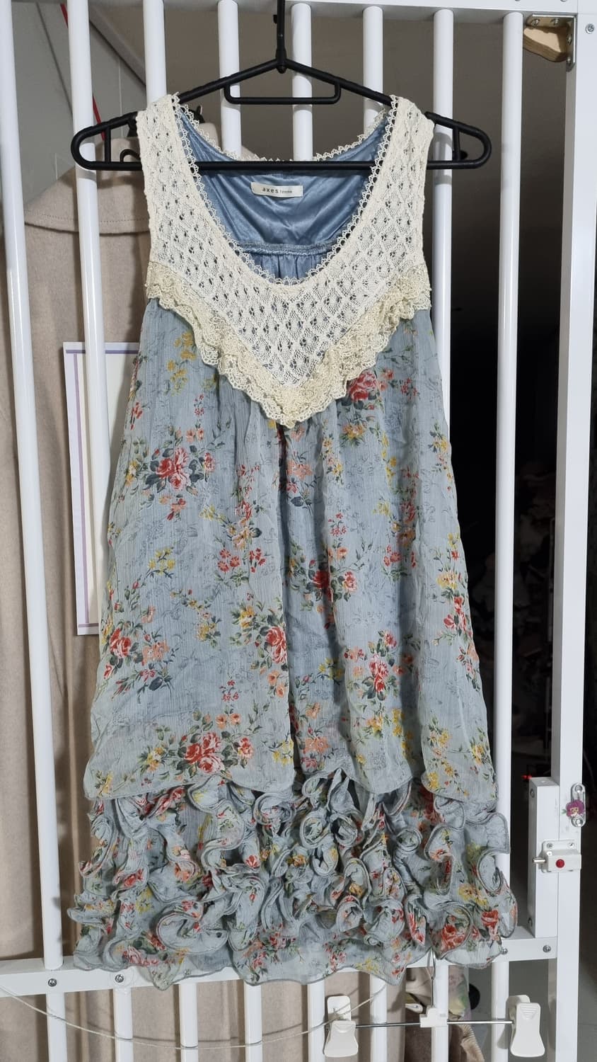 axes femme 엑시즈팜 꽃무늬 레이스 원피스 상품이미지1