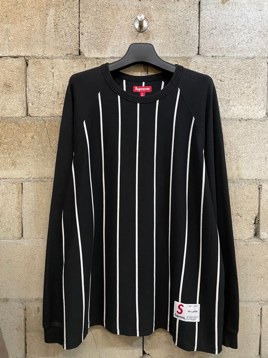 슈프림 스트라이프 래글런 롱 슬리브 상품이미지1