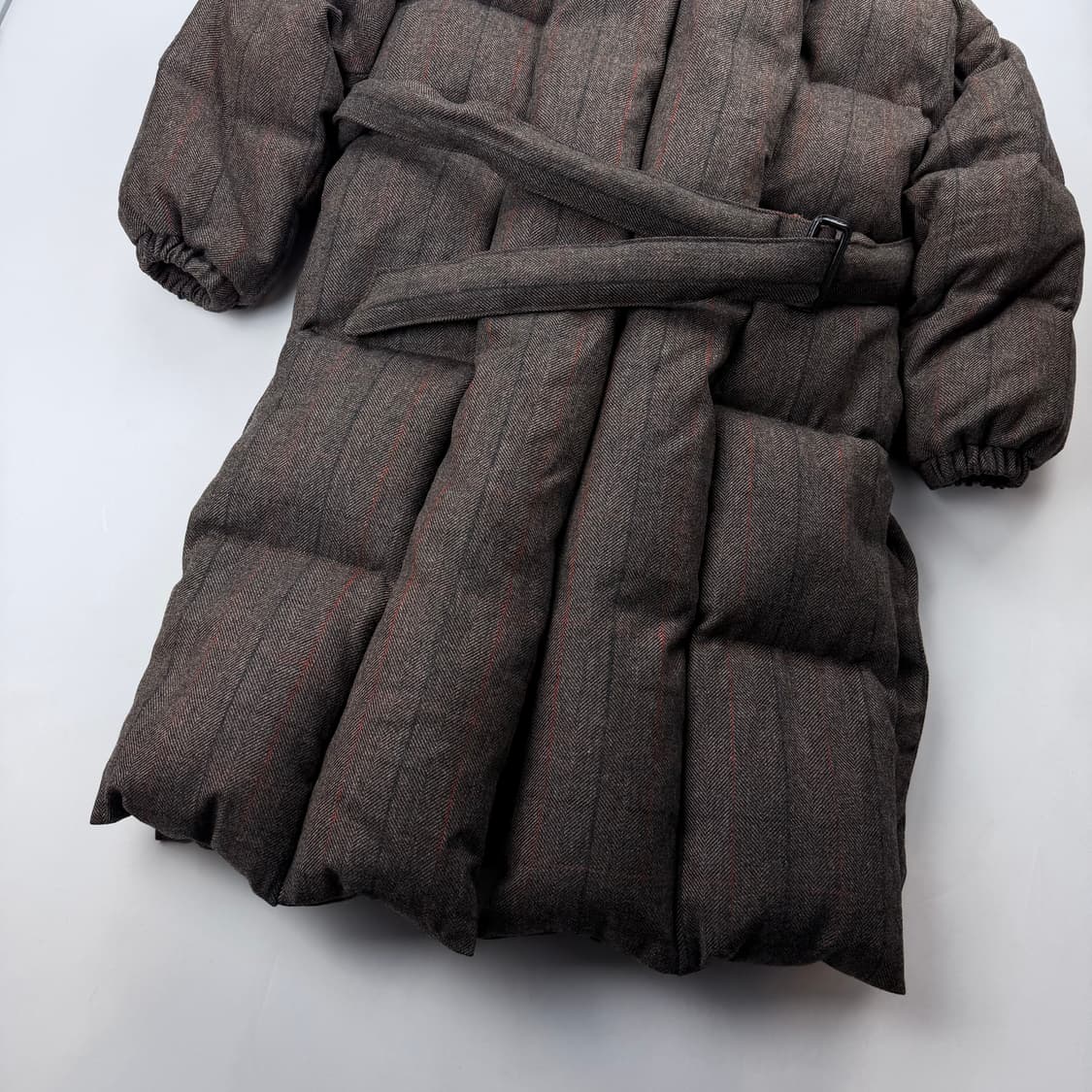 비클라(becla) 아브라함 문 울 헤링본 패딩 코트 상품이미지3