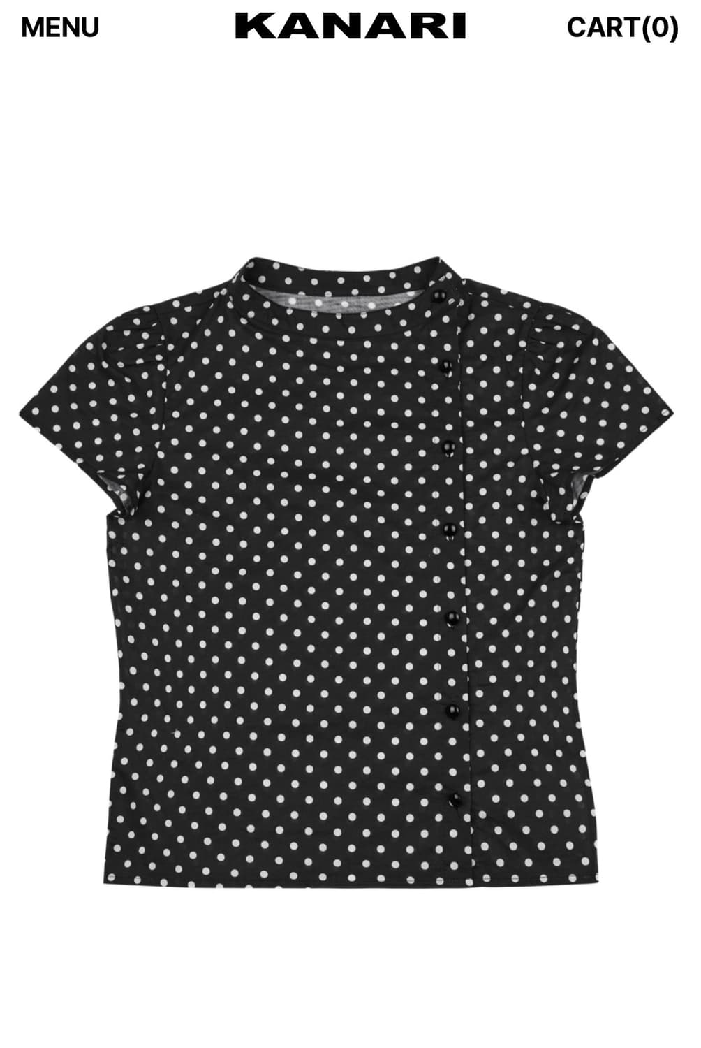 카나리 도트 반팔 셔츠 SHORT SLEEVE PUFF SHIRT  상품이미지1