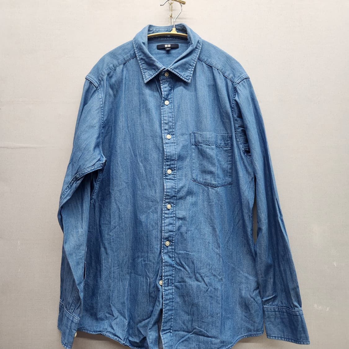 유니클로 원포켓 데님 셔츠 L(L) 상품이미지1