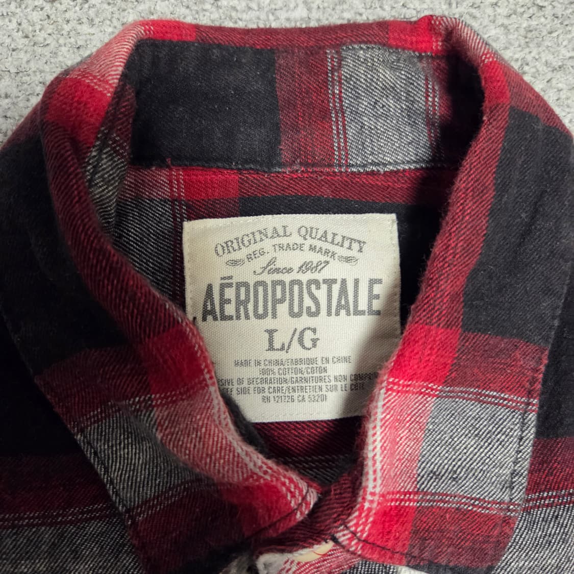 Aeropostale 플란넬 체크셔츠 L-XL(100-105) 상품이미지3