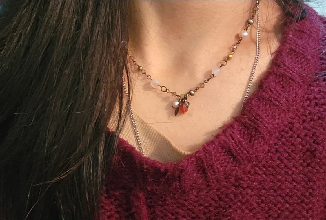 수공예 진주 원석 목걸이 상품이미지2