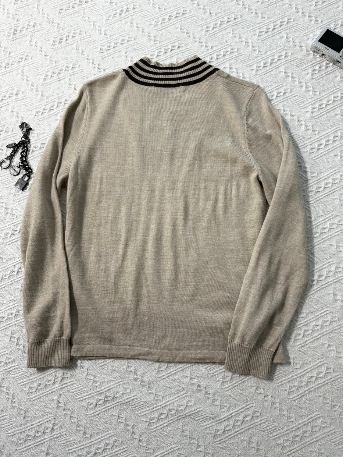 울 레이어드 니트 플라워 모티프 스커트 2pcs SET 상품이미지6