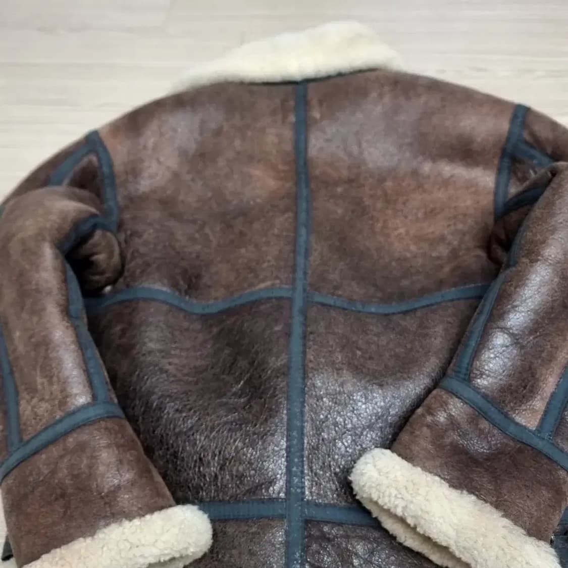 미군 밀리터리 b-3 무스탕 천연 양가죽 양털 브라운(100) 상품이미지6