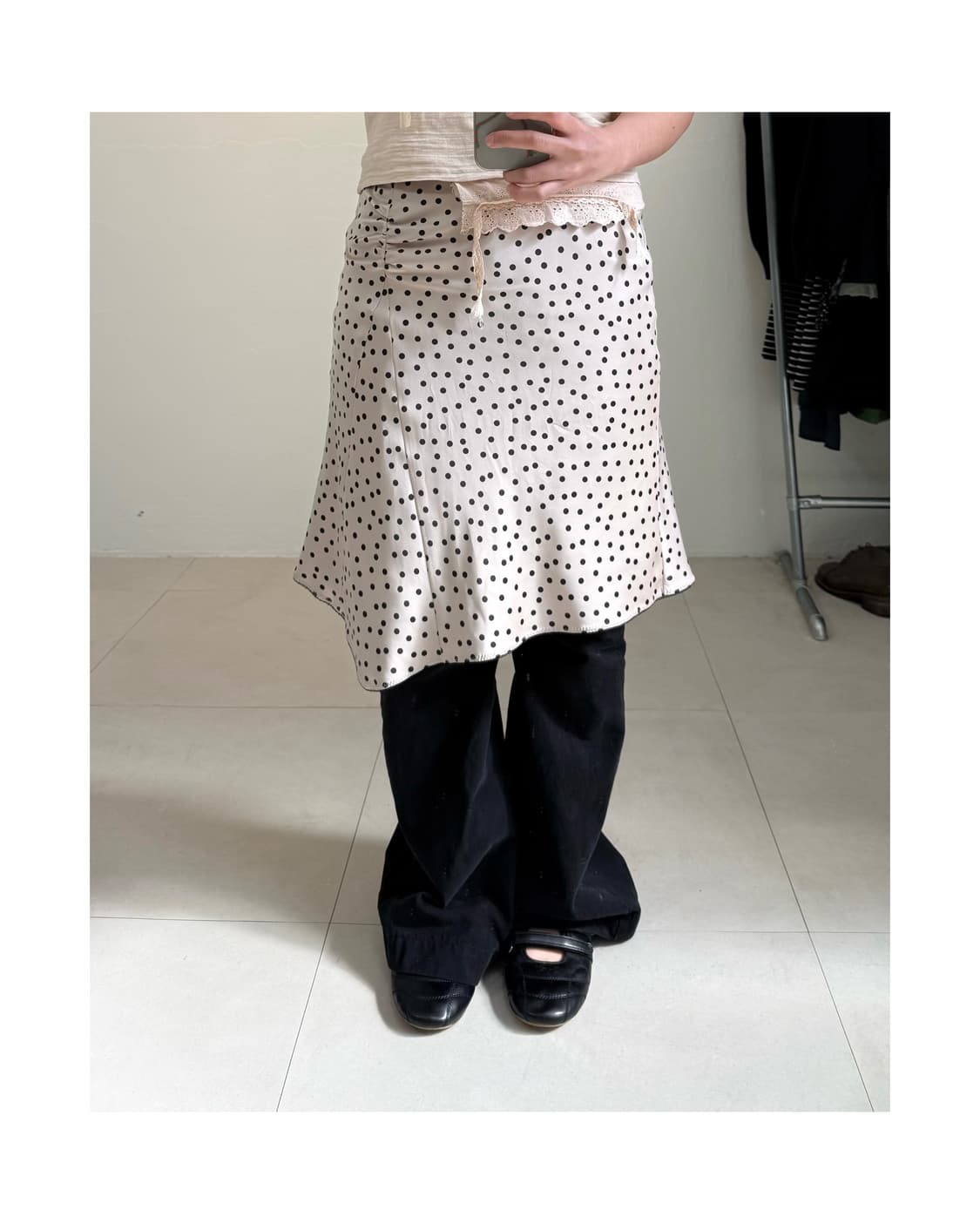 빈티지 도트 스커트 상품이미지1