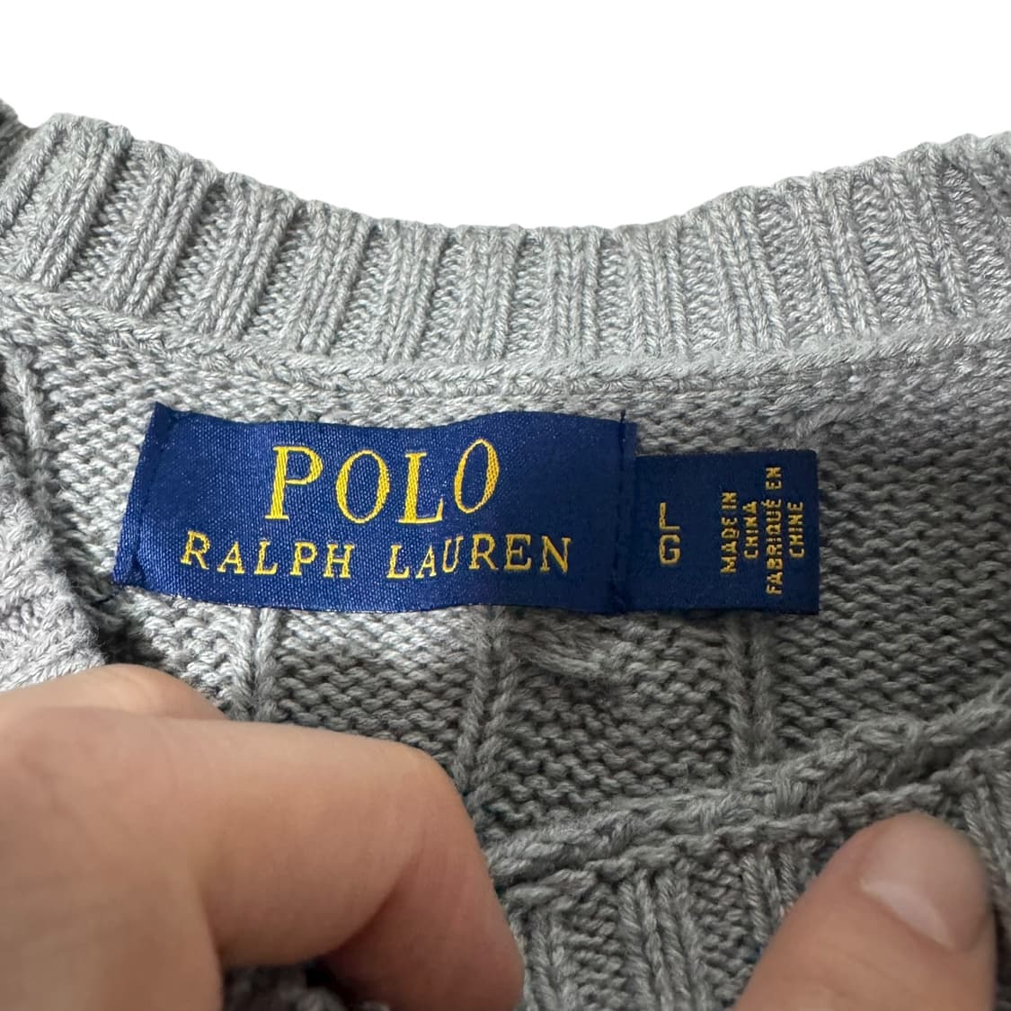 신형 폴로 랄프로렌 그레이 꽈배기 면니트 상품이미지3