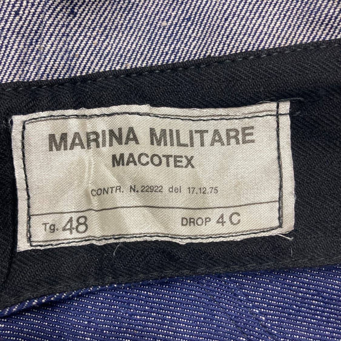 [미사용품]70s Italian navy 데님 배틀드레스 자켓 상품이미지3