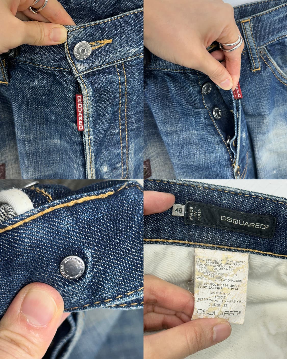 Dsquared2 Distressed Belt Detail Slim De 상품이미지10