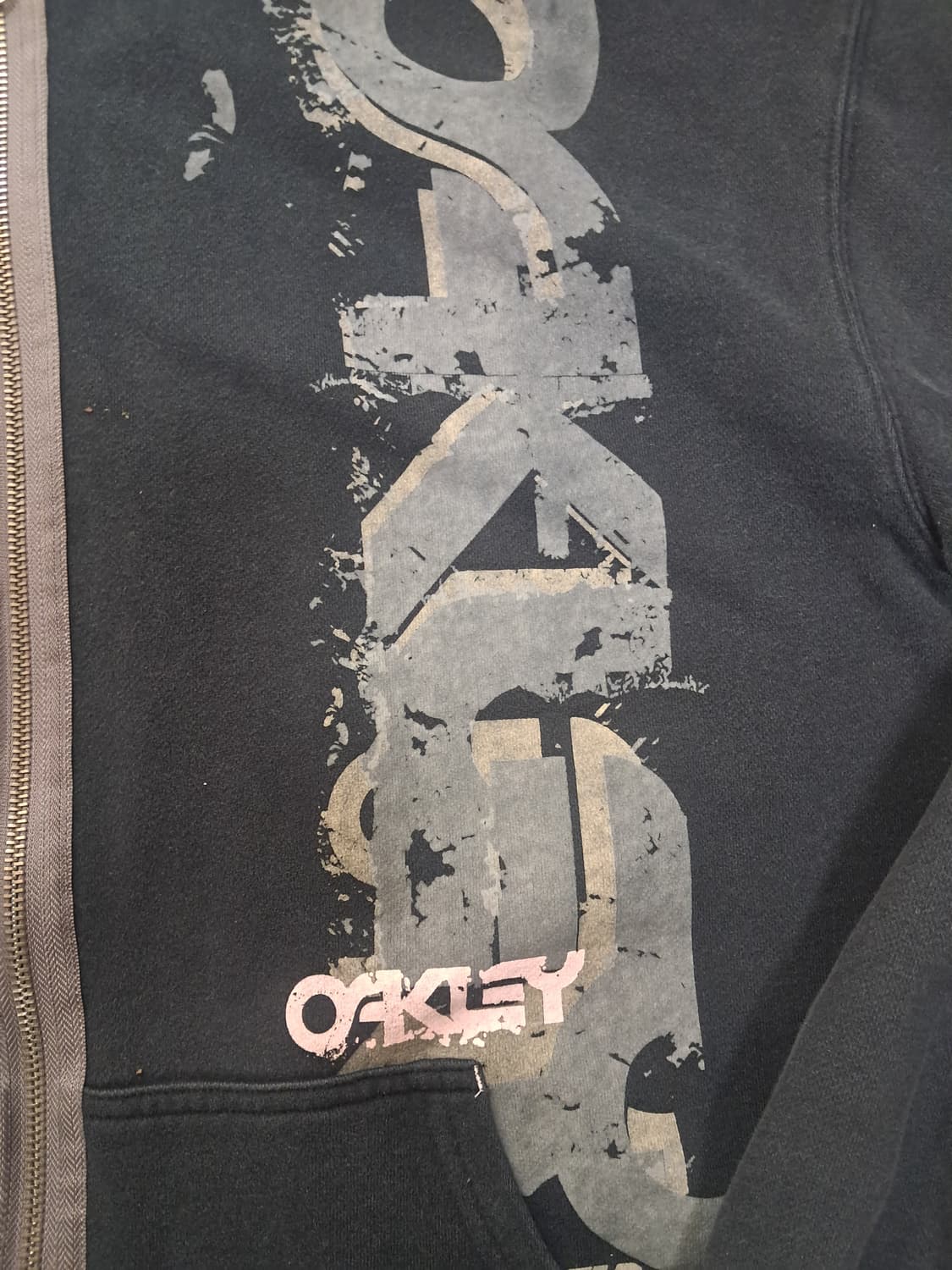 오클리 블랙 빅로고 아카이브 후드 집업 상품이미지2