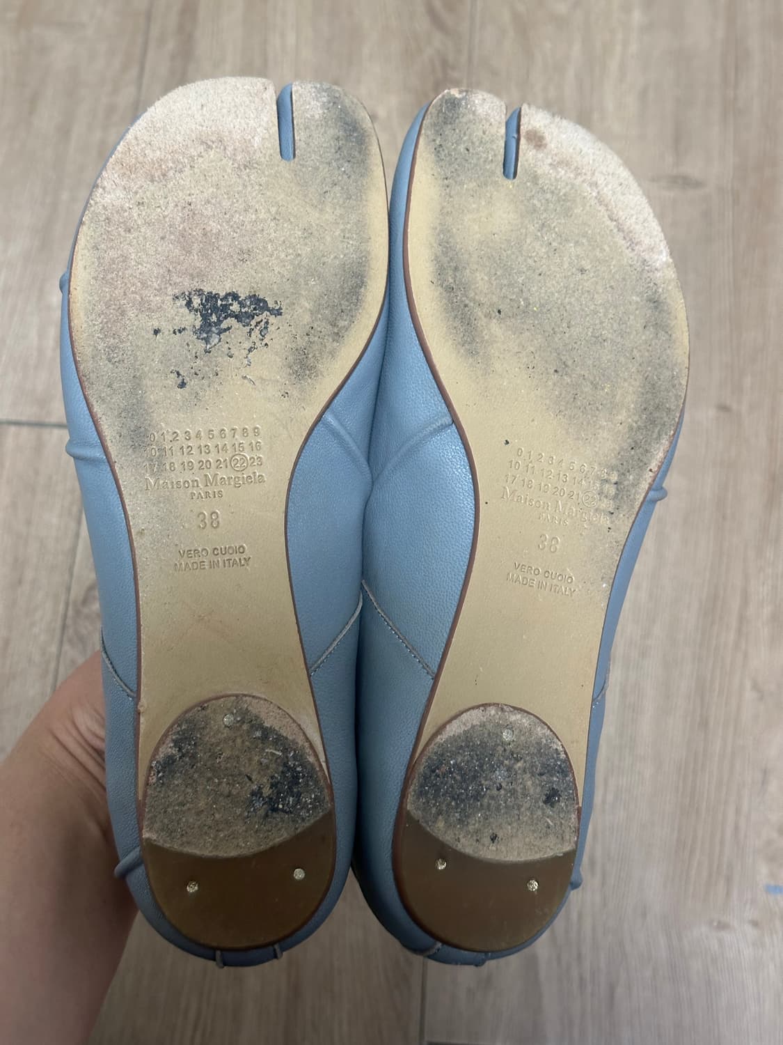 메종 마르지엘라 타비 플랫슈즈 스카이블루 38 상품이미지2