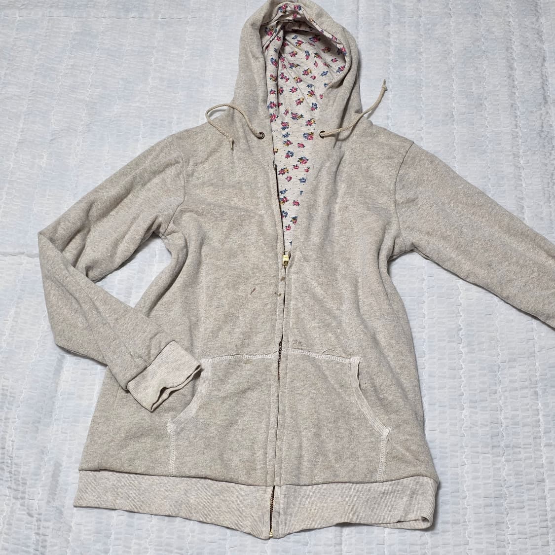 모리걸st 꽃무늬 글리터 후드집업 상품이미지1