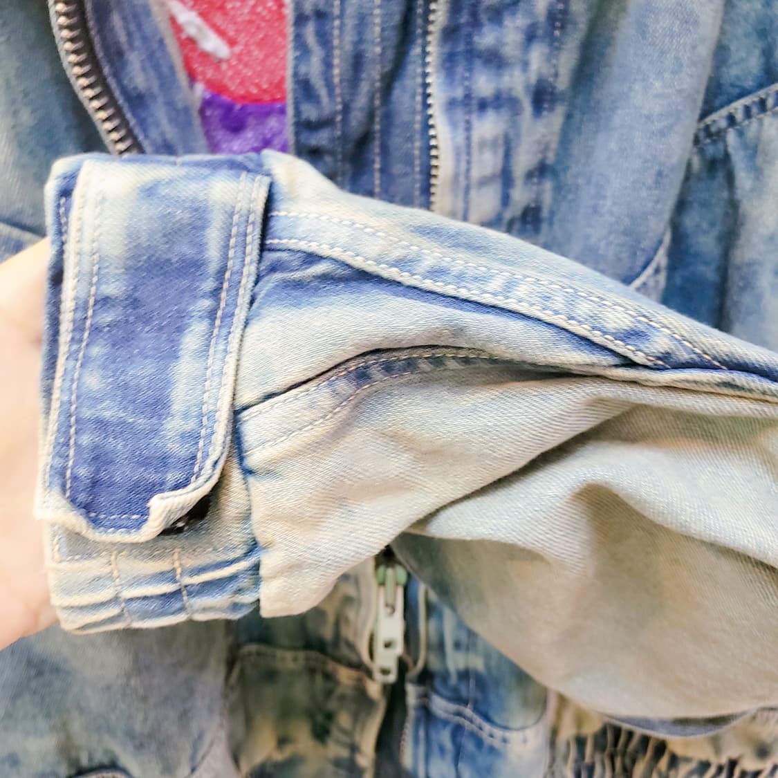 M) 워싱 프린팅 빈티지 데님자켓 상품이미지6