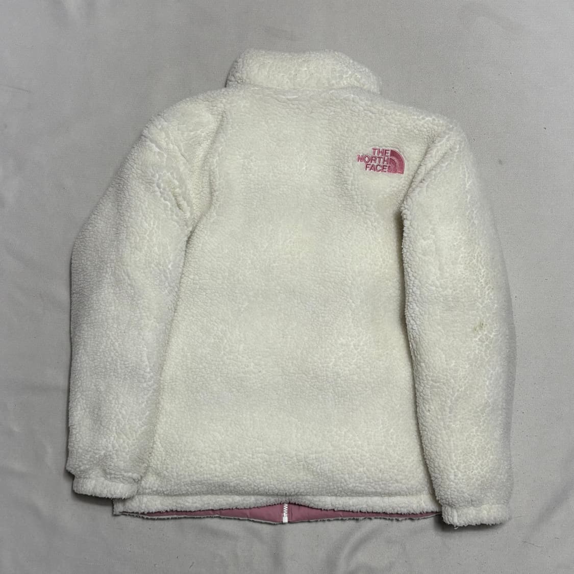 S 노스페이스 여성용 핑크 뽀글이 패딩 상품이미지5