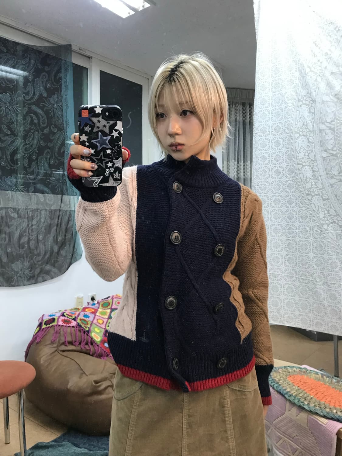 비비안웨스트우드 케이블 더블버튼 가디건  상품이미지1