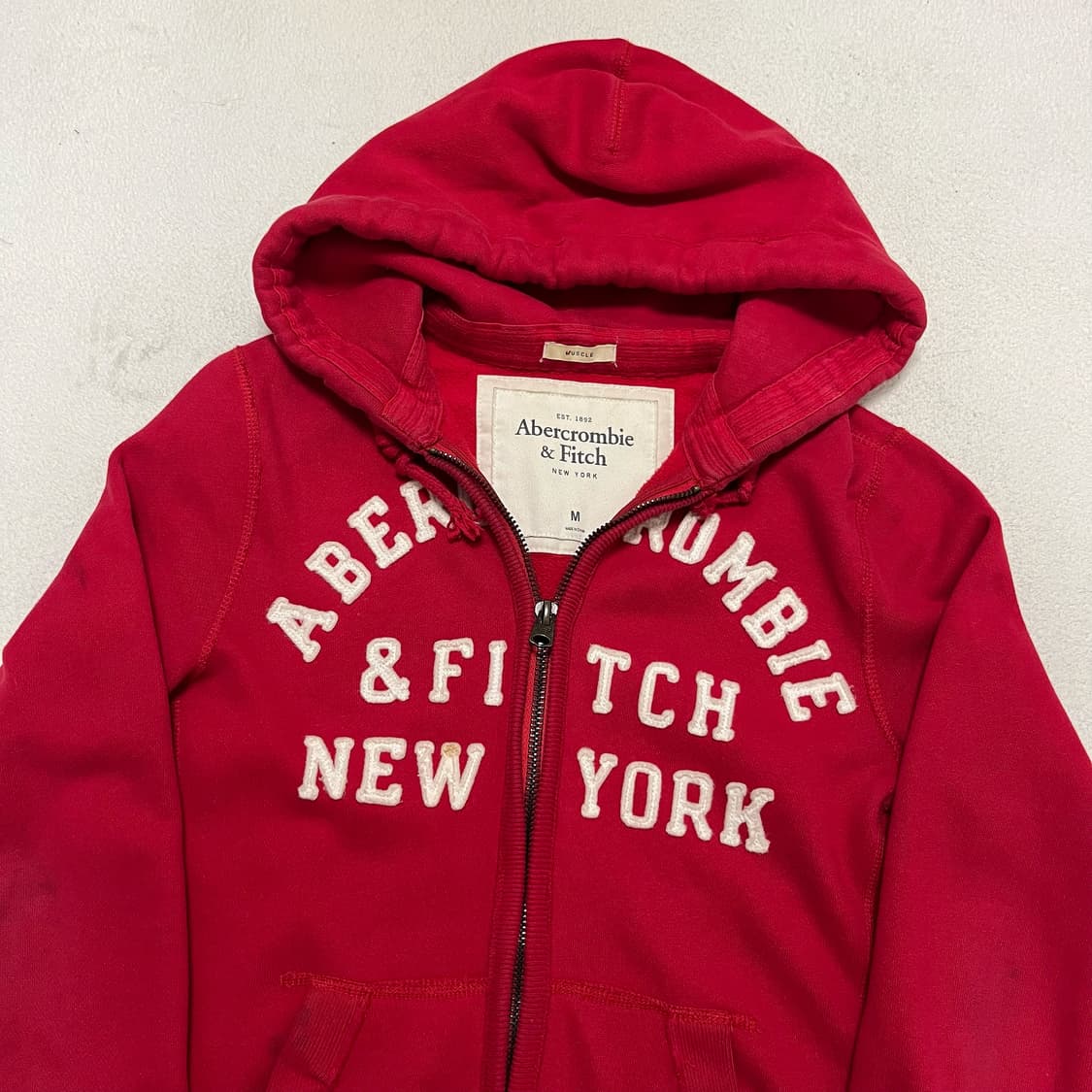 Abercrombie Red Zip Hoodie 상품이미지5