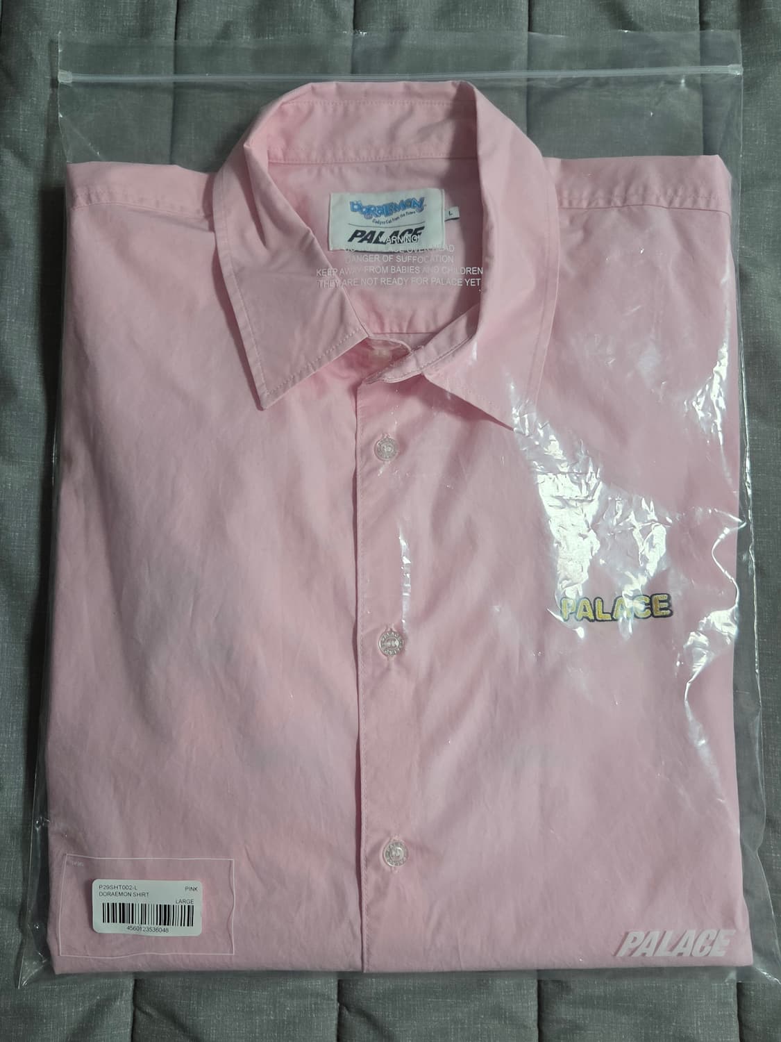[새상품]팔라스x도라에몽 셔츠 핑크색 L사이즈 상품이미지4