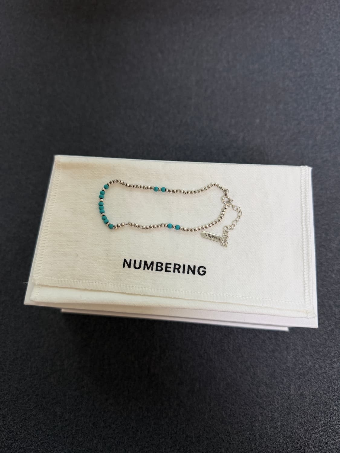 넘버링 실버 터키석 팔찌 상품이미지4