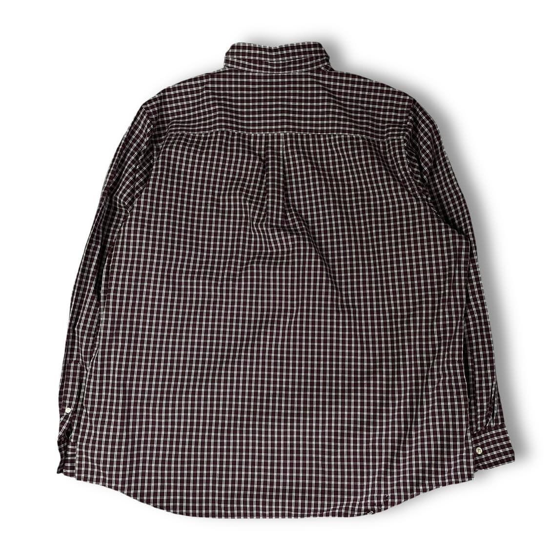 챕스 버건디 체크 긴팔 셔츠 2XL 상품이미지3