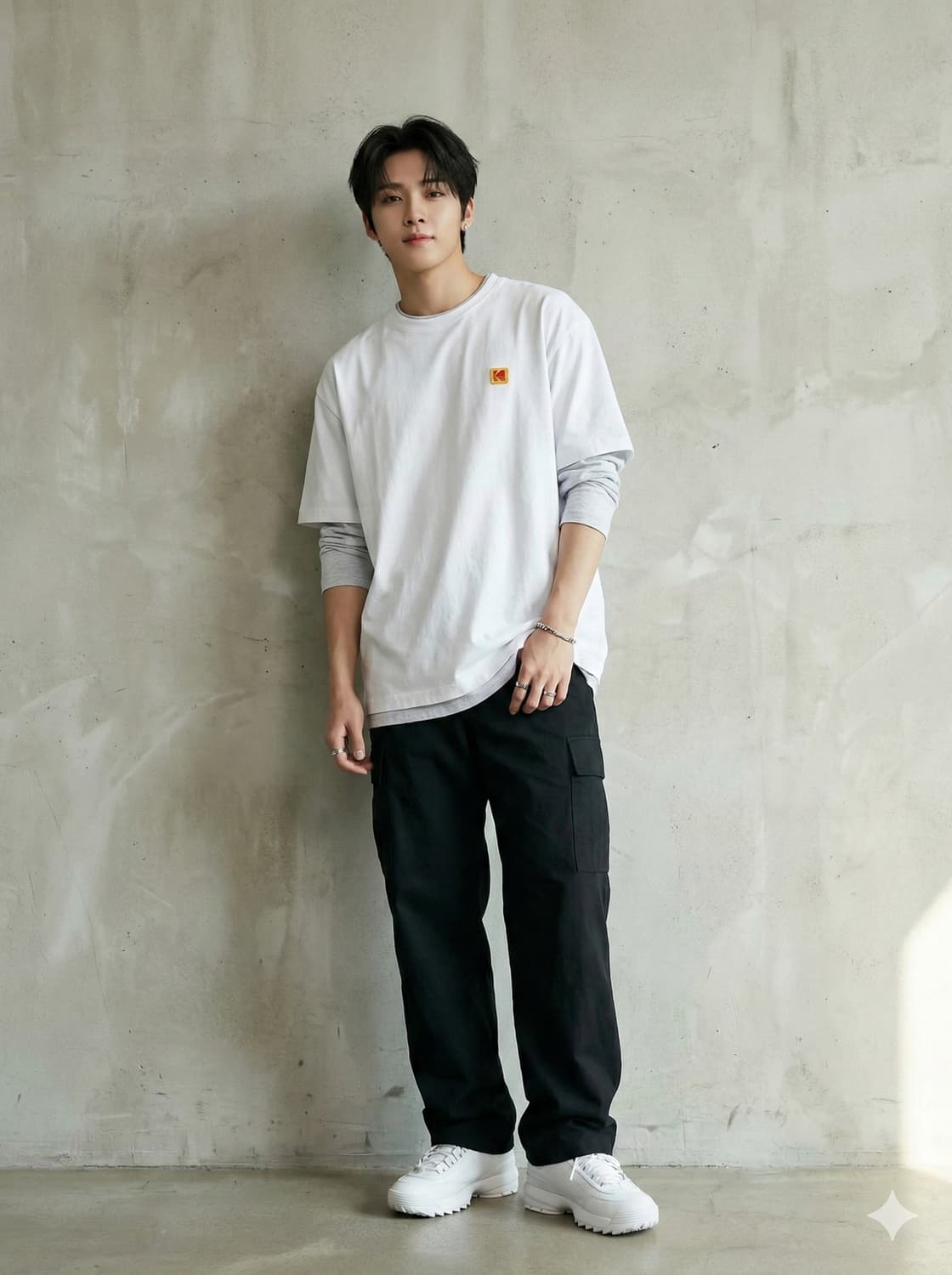 코닥 어패럴(KODAK) 스몰 로고 패치 반팔 티셔츠 상품이미지1