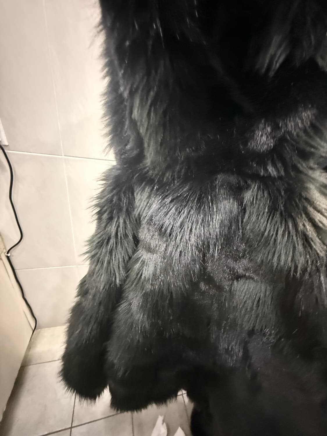 나체 리버시블 후디 퍼자켓 블랙1 상품이미지3