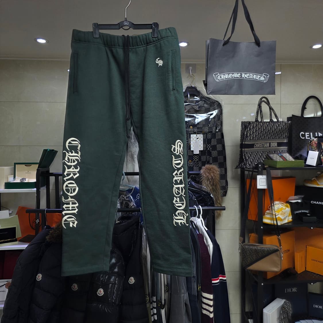 크롬하츠 슬로라이드 스웻팬츠 헌터그린 xl 상품이미지1