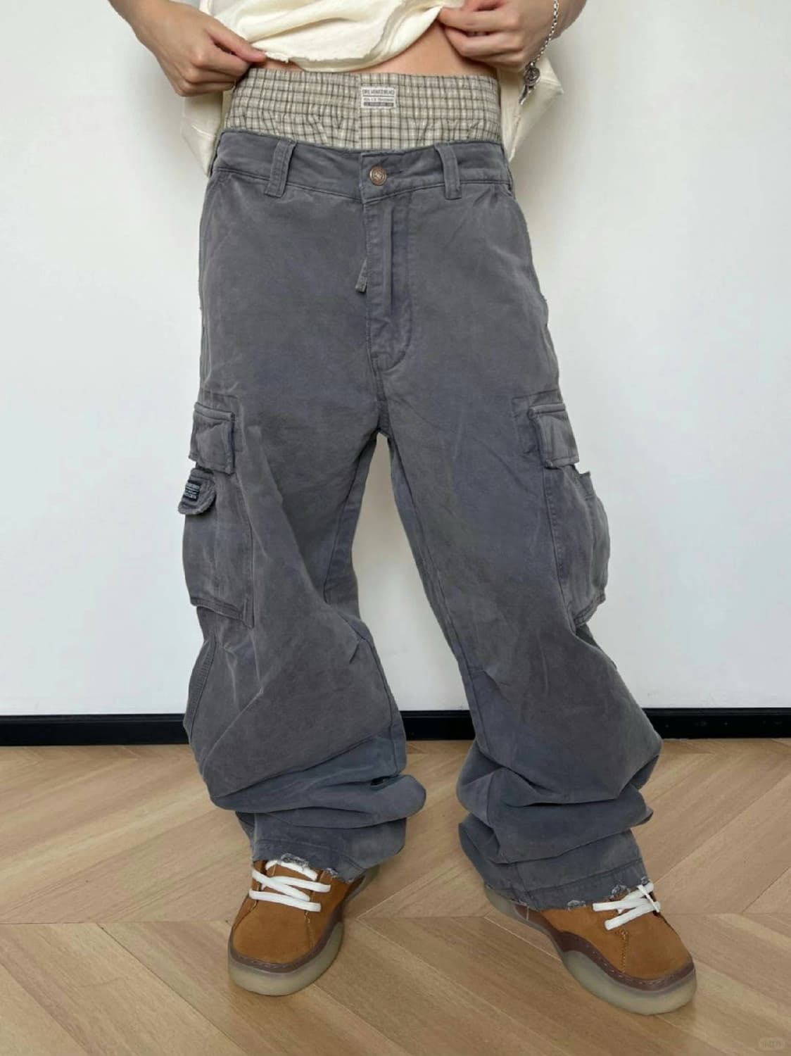 S ] 24FW ERL 빈티지 워싱 코튼 카고 팬츠 상품이미지5