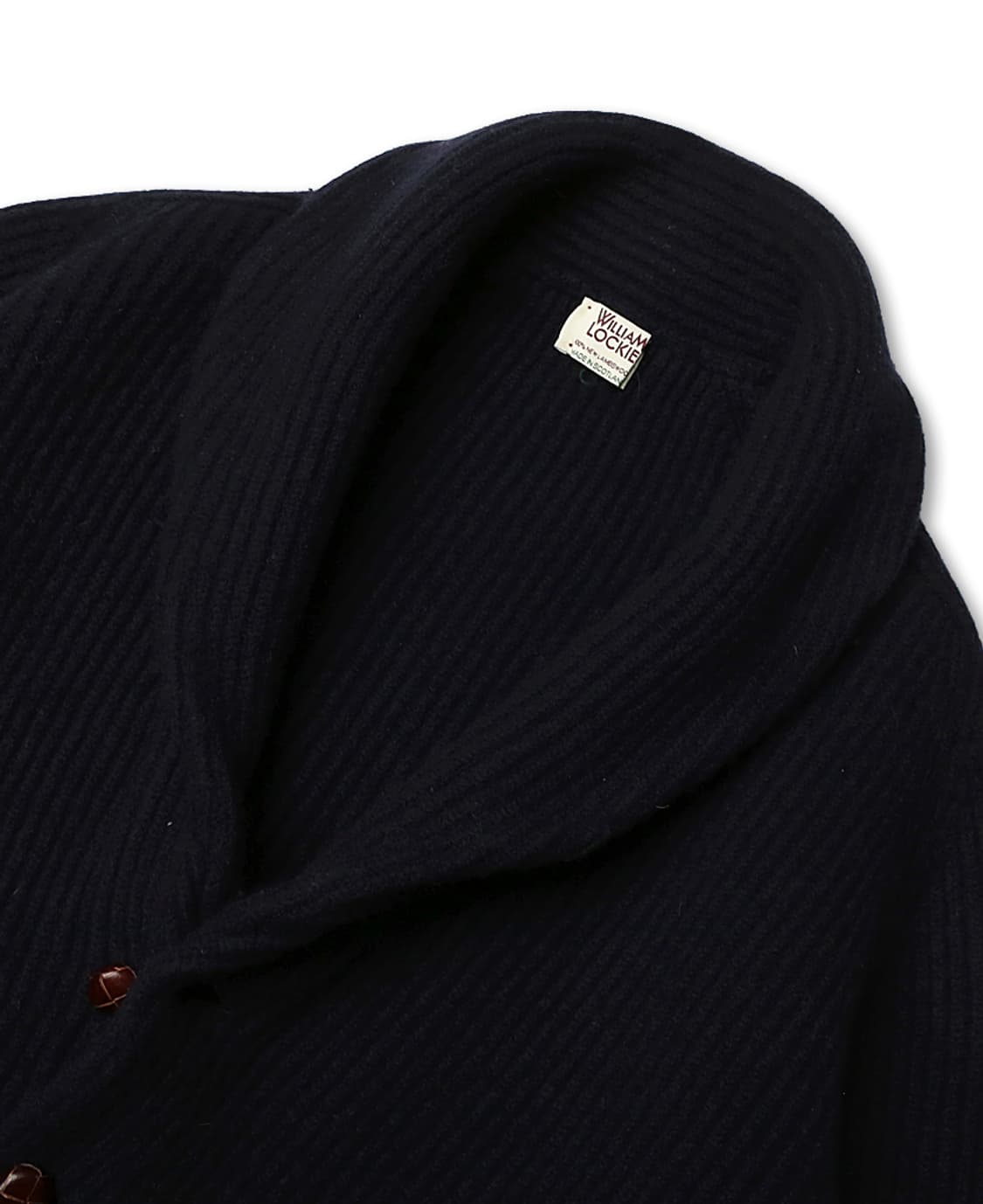 윌리엄 로키 [William Lockie] 네이비 숄카라 니트 가디건 상품이미지2