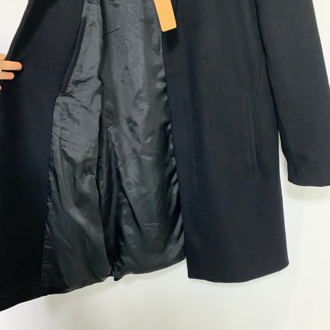 띠어리 블랙 노카라 울 코트 빈티지 M 사이즈 상품이미지8