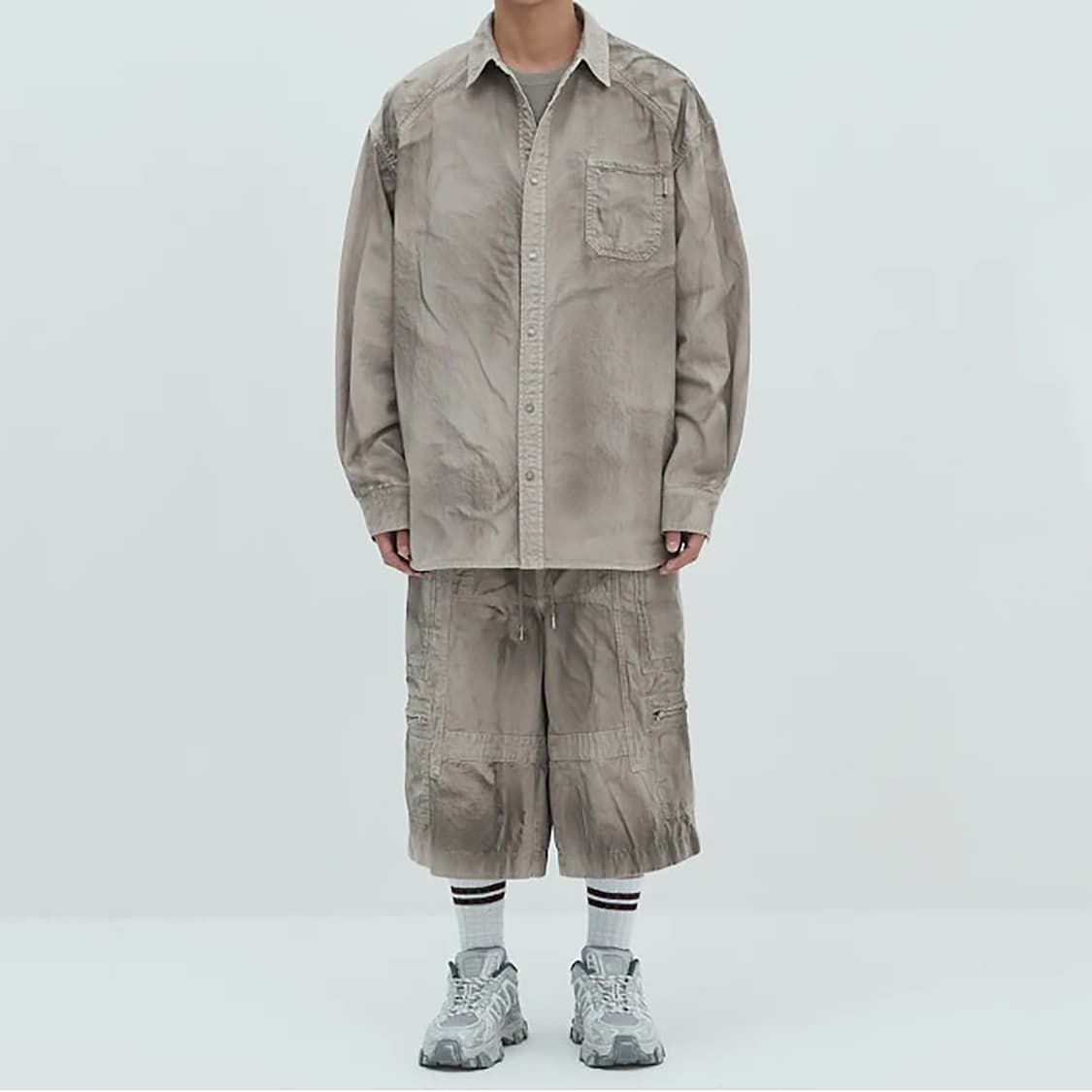 [50] 준지 JUUN.J 25FW 데님 페인티드 카고쇼츠 와이드  상품이미지10