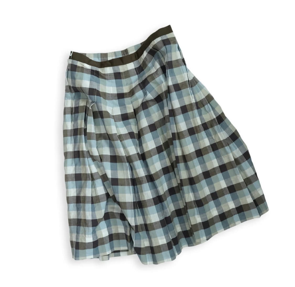 Margaret Howell Foggy Linen Check Flare  상품이미지1