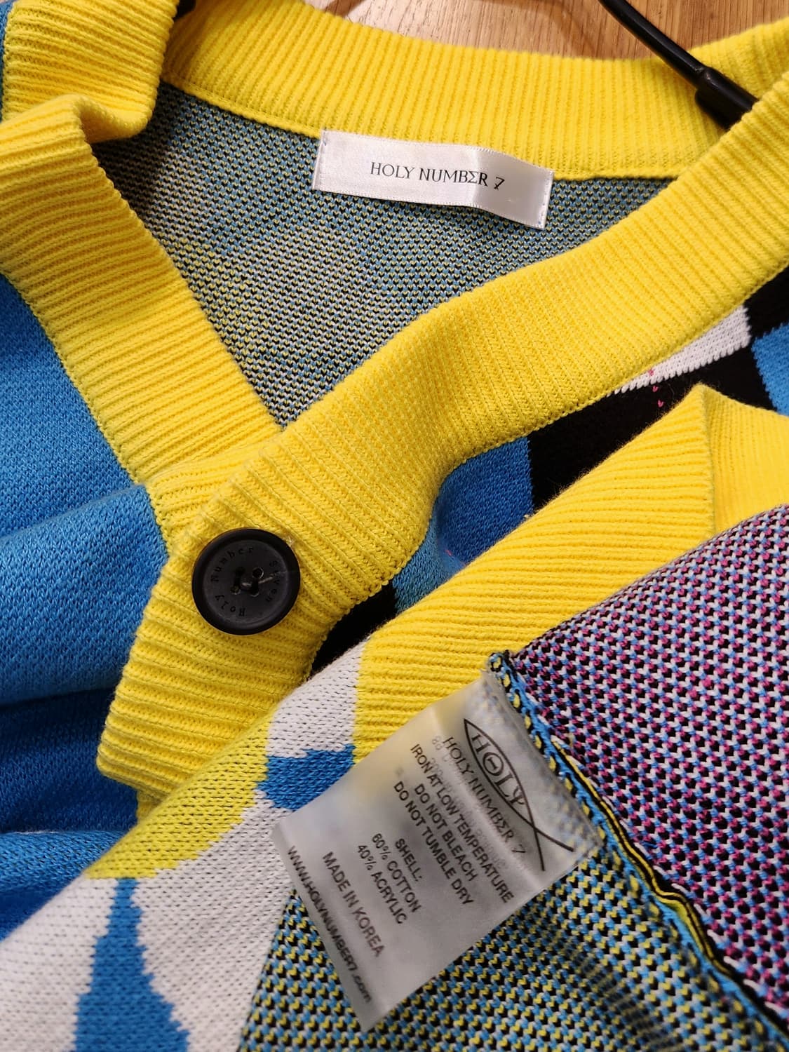 홀리넘버세븐 오버핏 스마일가디건 남녀공용7 상품이미지7