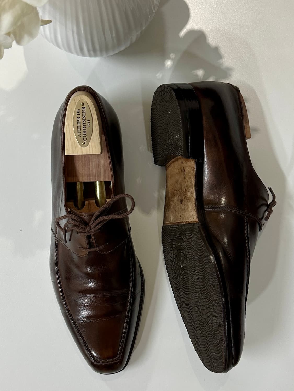 벨루티 브라운 카프스킨 레더 슈즈 8.5 상품이미지4